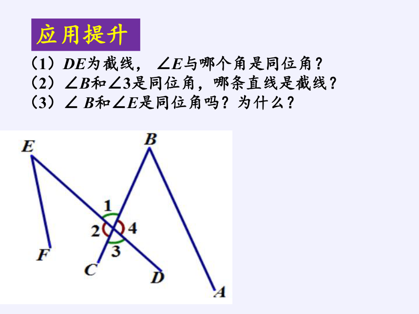 华东师大版七年级上册 数学 课件： 5.1.3同位角、内错角、同旁内角（24张）