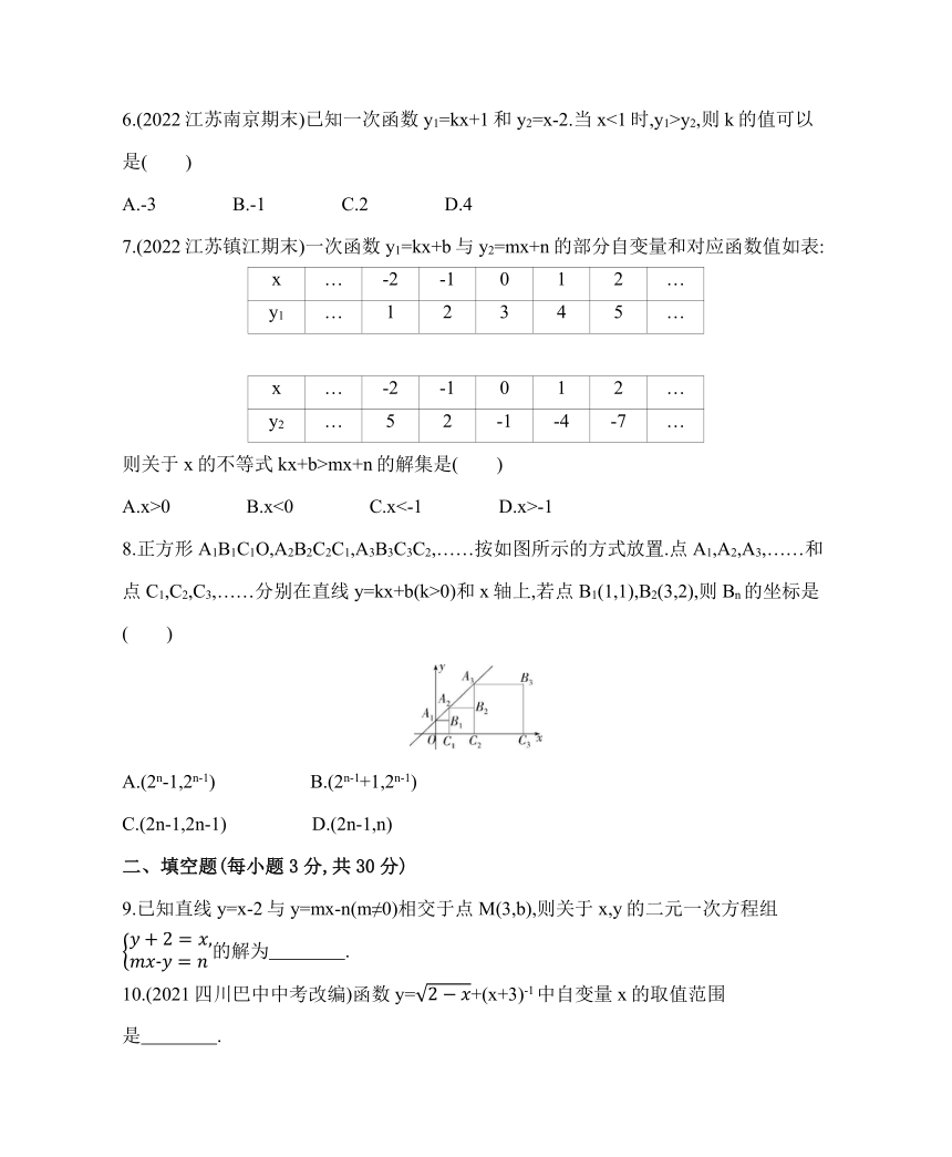 苏科版数学八年级上册第6章　一次函数   单元复习习题精选（含解析）