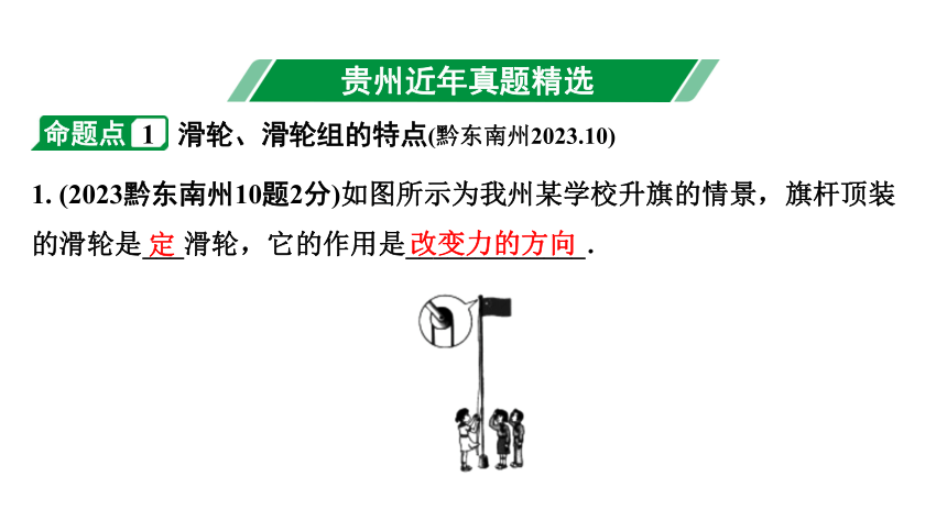 2024贵州中考物理二轮重点专题研究 第十四章 第二节  滑轮  机械效率 习题课件(共44张PPT)