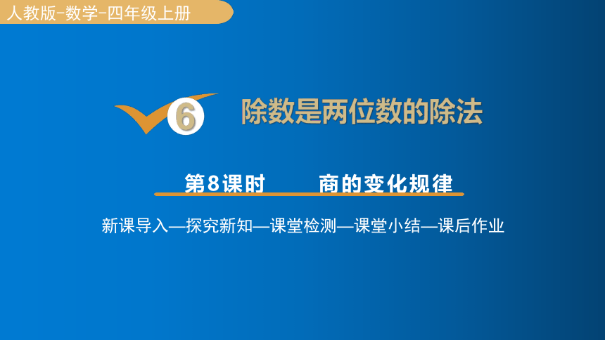 人教版数学四年级上册6 商的变化规律 课件（18张PPT)