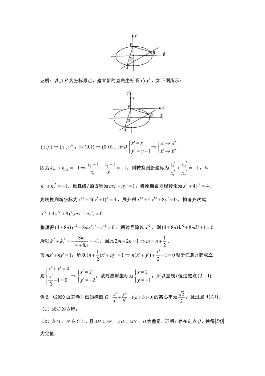 高中数学解析几何二轮培优微专题20讲 解析几何中的齐次化方法 素材