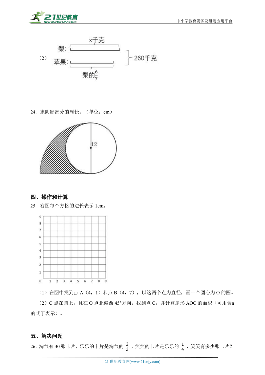 期末高频考点练习卷（一）-小学数学六年级上册人教版（含答案）