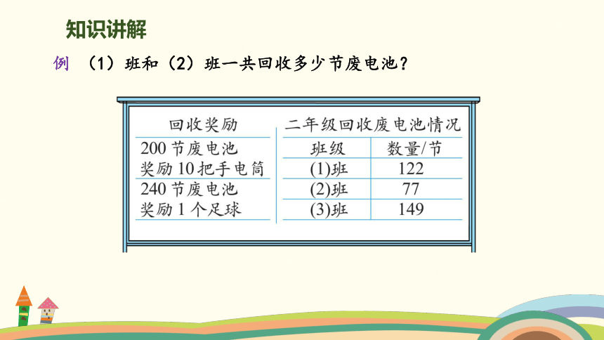 北师大版数学二年级下册第5单元第2课时 回收废电池 授课课件（34张PPT）