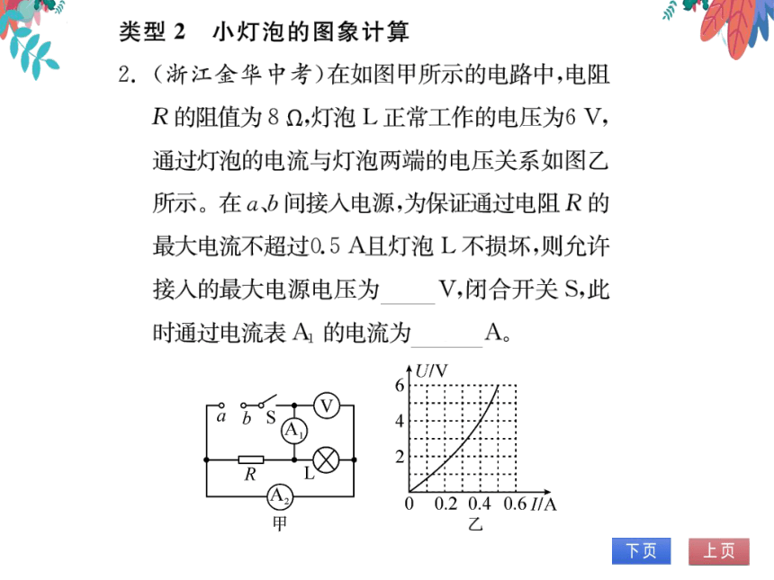 【2023版】人教版物理九全-第17章 欧姆定律 专题十三 欧姆定律与图像结合的计算 习题课件