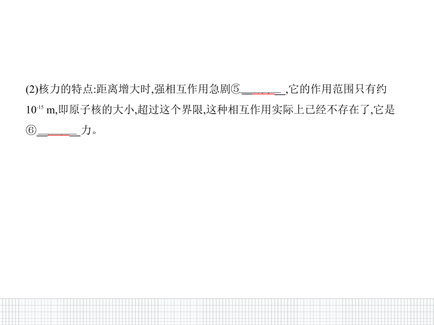 2020-2021学年高二下学期物理人教版(2019)选择性必修第三册课件：5.3核力与结合能11 张PPT