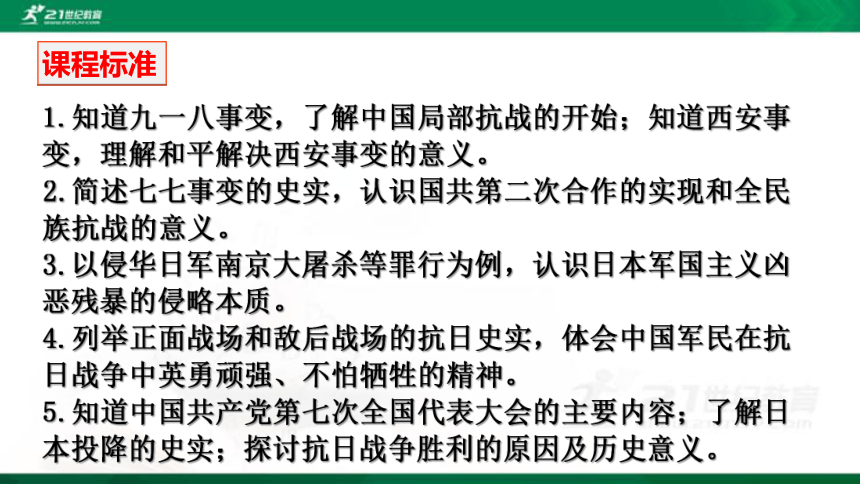 2022年中考历史第一轮复习专题3.6 中华民族的抗日战争 课件