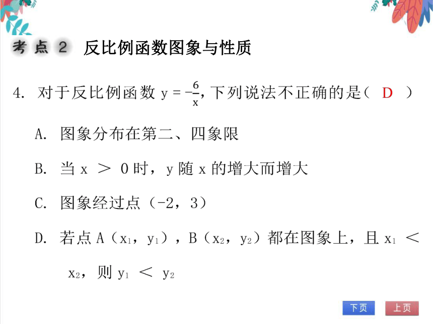 【北师大版】数学九（上）第6章 反比例函数 期末复习学案（课件版）