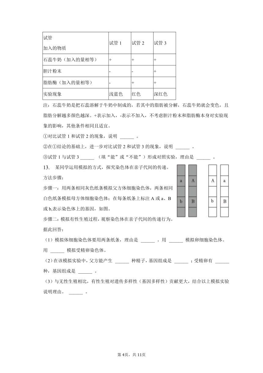 2023年内蒙古包头市中考生物真题试卷（含解析）