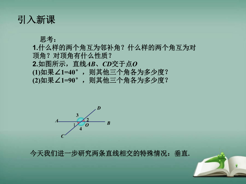 【精选备课】2022-2023学年华师大版数学七年级上册 5.1.2 垂线 课件(共20张PPT)