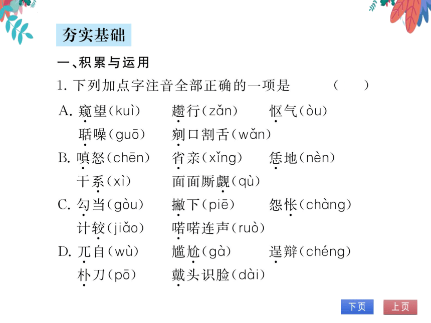 【部编版】语文九年级上册 第六单元 22.智取生辰纲 习题课件