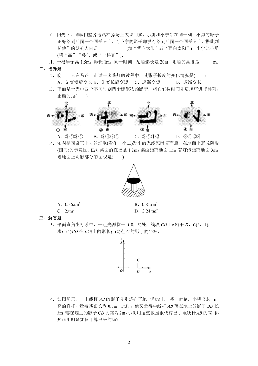 第29章 投影与视图 单元测试卷（八）