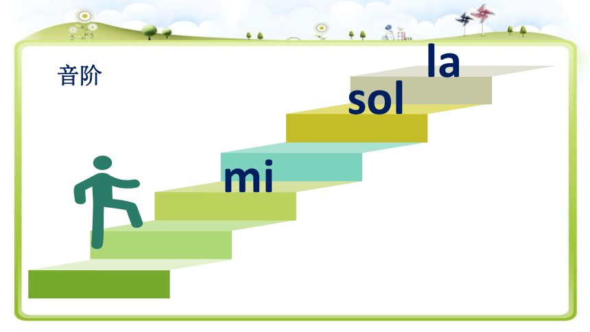 人音版（五线谱）三年级上册音乐 3.5知识与技能 唱名  mi  sol  la  课件(共16张PPT)