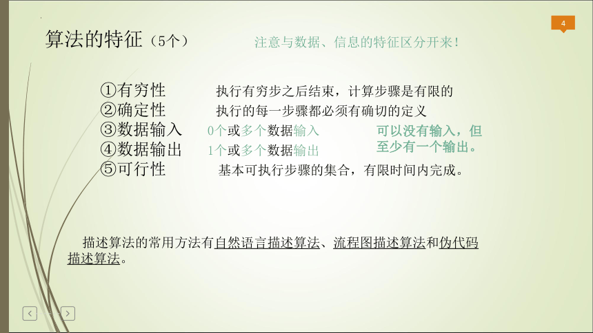 3.2 算法及其描述 课件(共13张PPT)  2022—2023学年高中信息技术粤教版（2019）必修1