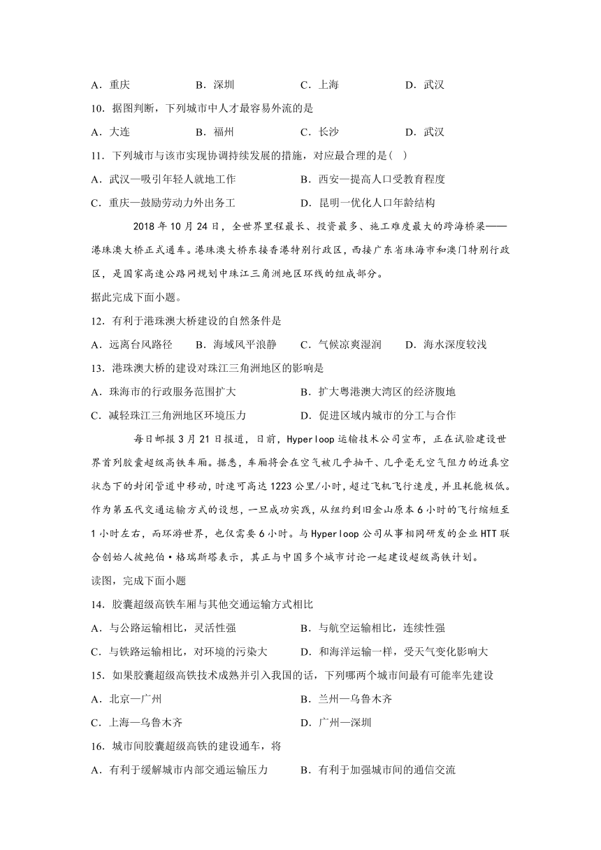 黑龙江省鸡东第二高中2020-2021学年高一第二学期第二次检测地理试卷 Word版含答案