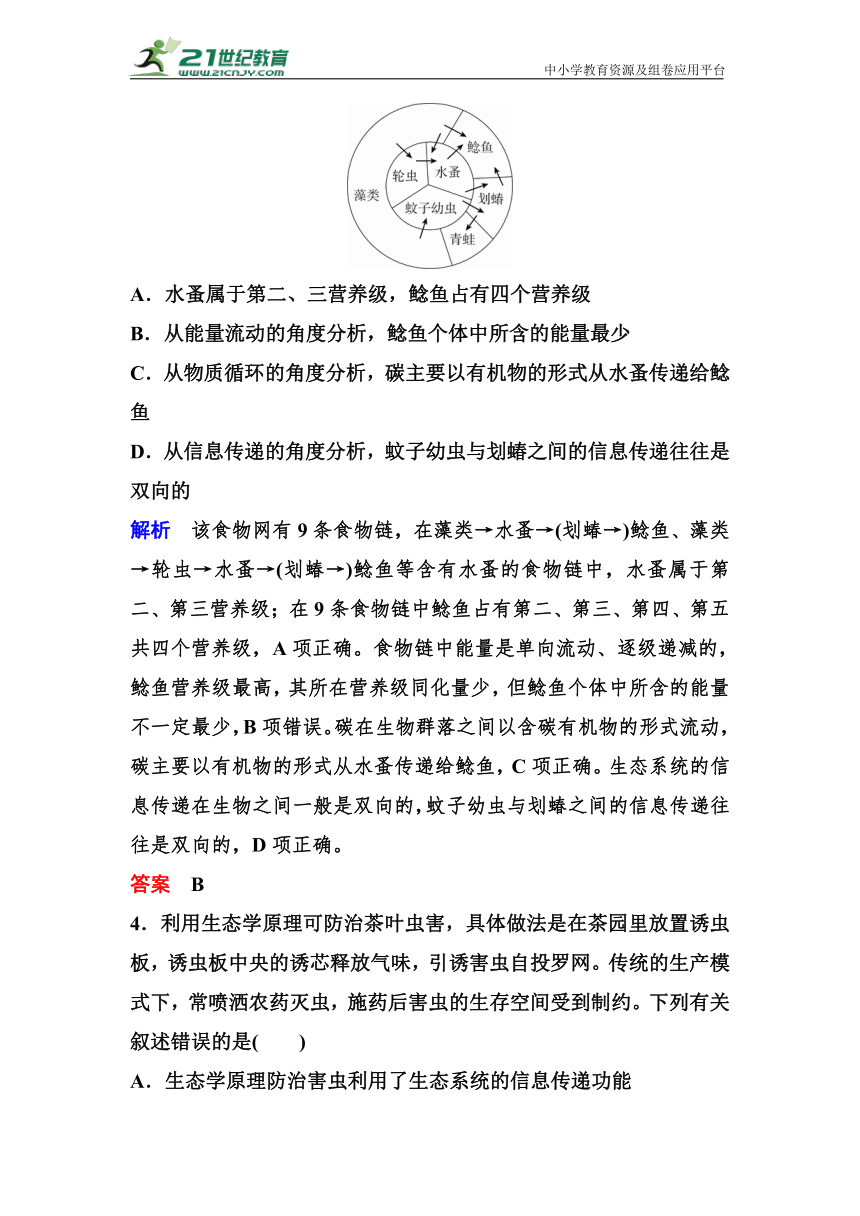 新人教高三二轮专题作业13 生态系统和环境保护（含解析）