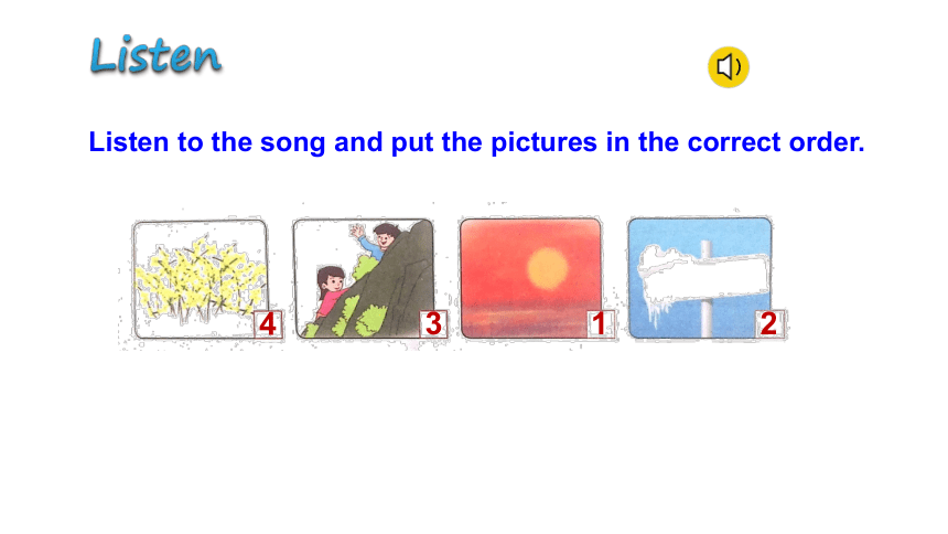 Unit 1 Spring Is Coming Lesson 3  Sun Is Rising 课件（25张PPT)