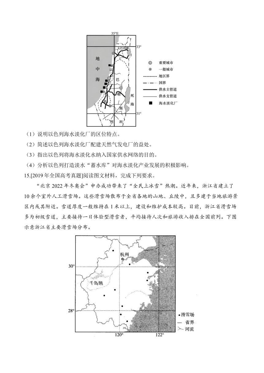 （7）工业及服务业——（2019—2023）五年高考地理真题专项汇编【老高考版】（解析版）