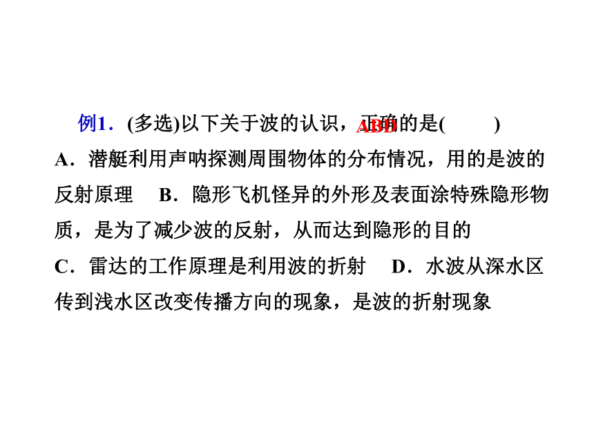 物理人教版（2019）选择性必修第一册3.3波的反射、折射和衍射（共21张ppt）