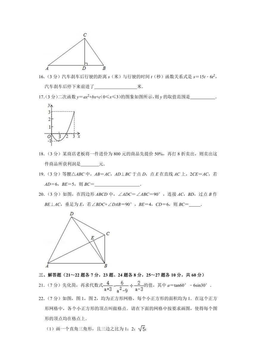 2021-2022学年黑龙江省哈尔滨市香坊区九年级（上）月考数学试卷（10月份）（Word版 含解析）