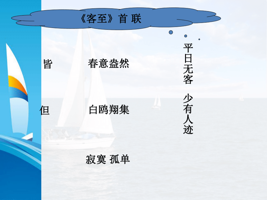 2021年高中语文 人教部编版 选择性必修下册  古诗词诵读《客至》 课件33张PPT