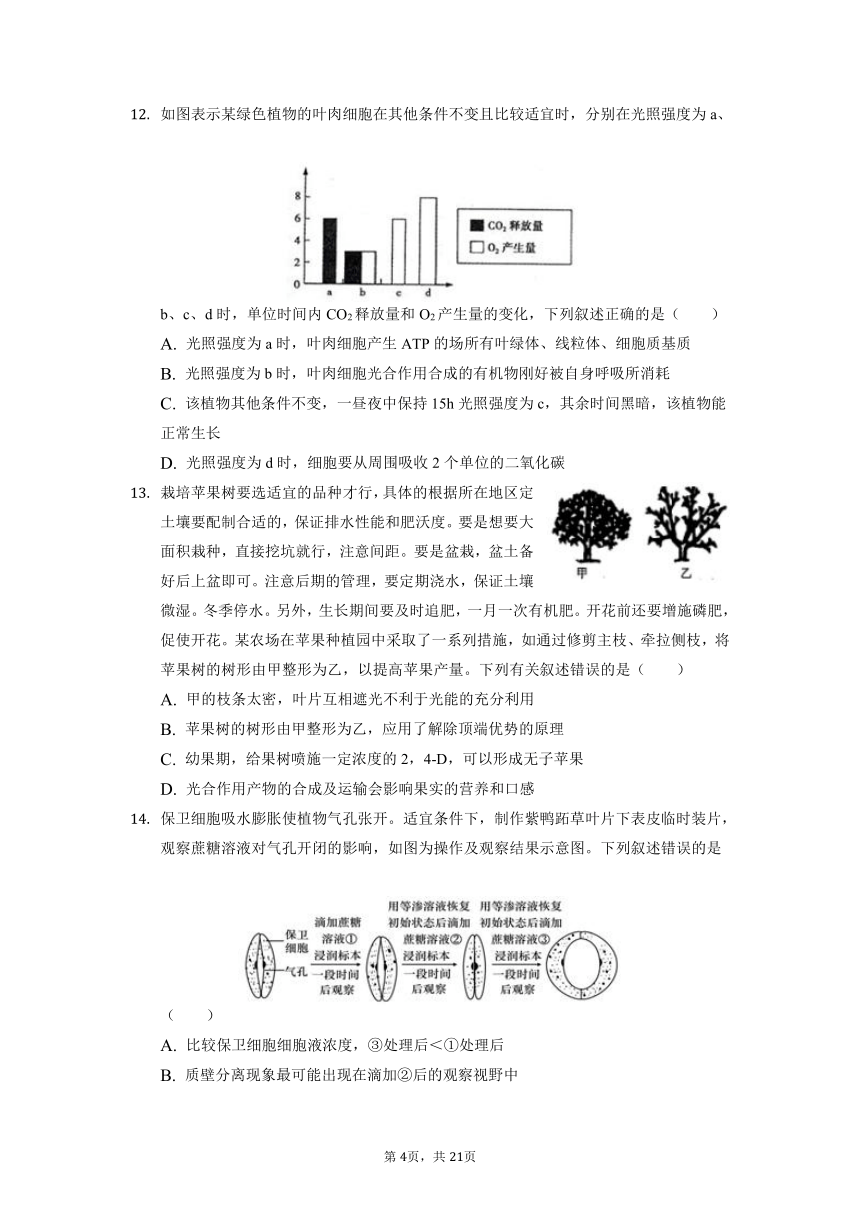 重庆市缙云教育联盟2021-2022学年高一11月质量检测生物试题（Word版含答案）