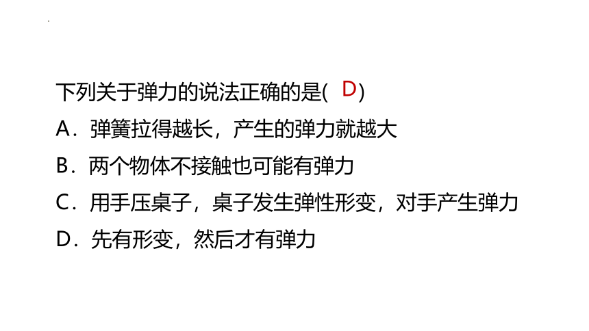 6.3 弹力与弹簧测力计 课件(共24张PPT)2022-2023学年沪科版八年级物理全册