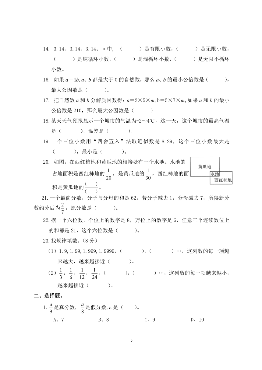 通用版小学毕业分项复习（无答案）