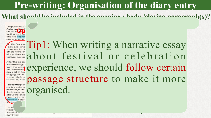 人教版（2019）  必修第三册  Unit 1 Festivals and Celebrations  Reading for Writing课件(共24张PPT，内嵌音频)