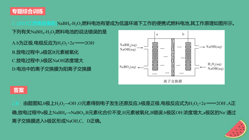 专题九化学反应与电能专题综合训练作业课件(共23张PPT)2024版高考化学一轮复习专题基础练