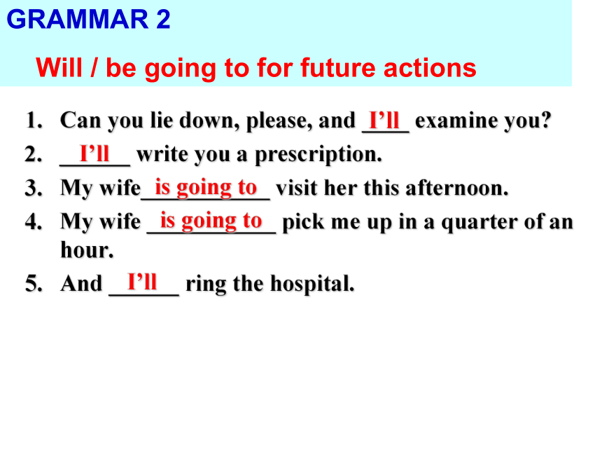 外研版必修二课件：Module 1 Our Body and Healthy grammar1(共13张PPT)