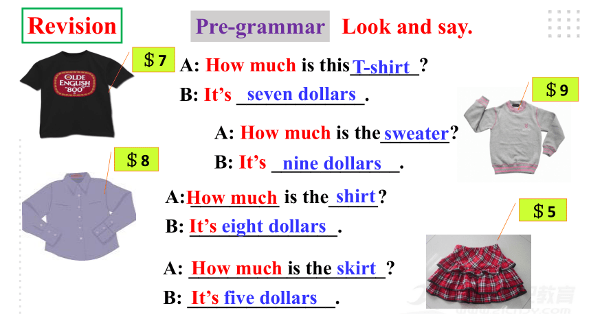 (新课标) Unit 7 How much are these socks Section A Grammar focus-3c 语法课优质课课件(共34张)