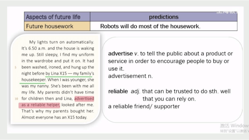 上外版（2020）选择性必修第一册Unit 4 Future Living Reading 课件(31张ppt)