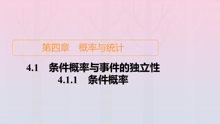 新教材高中数学第4章概率与统计4.1.1条件概率 课件（共60张PPT）