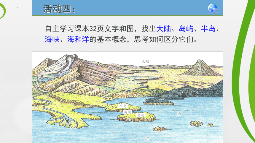 3.1陆地与海洋的分布 课件（共33张PPT）2022-2023学年七年级地理上学期粤教版