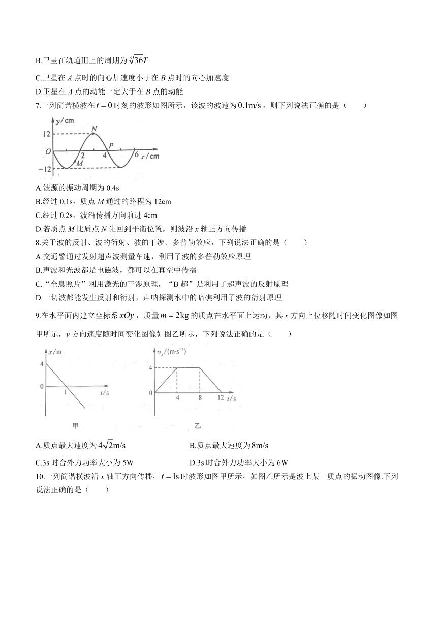 辽宁省沈阳市郊联体2022-2023学年高一下学期期末考试物理试题（含答案）