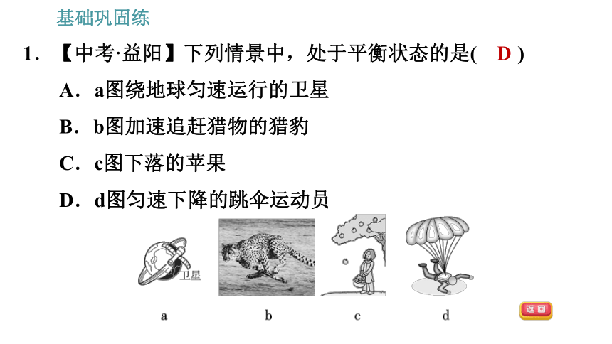 沪粤版八年级下册物理习题课件 第7章 7.4.1   二力平衡（31张）