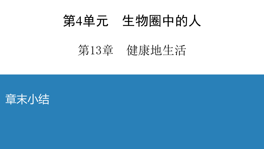 2020-2021学年北师大版七年级生物下册 13 健康地生活 章末小结-课件（共18张PPT）