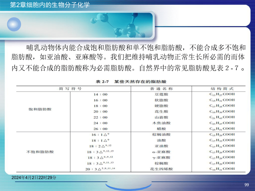 2.3脂类化学 课件(共43张PPT）- 《环境生物化学》同步教学（机工版·2020）