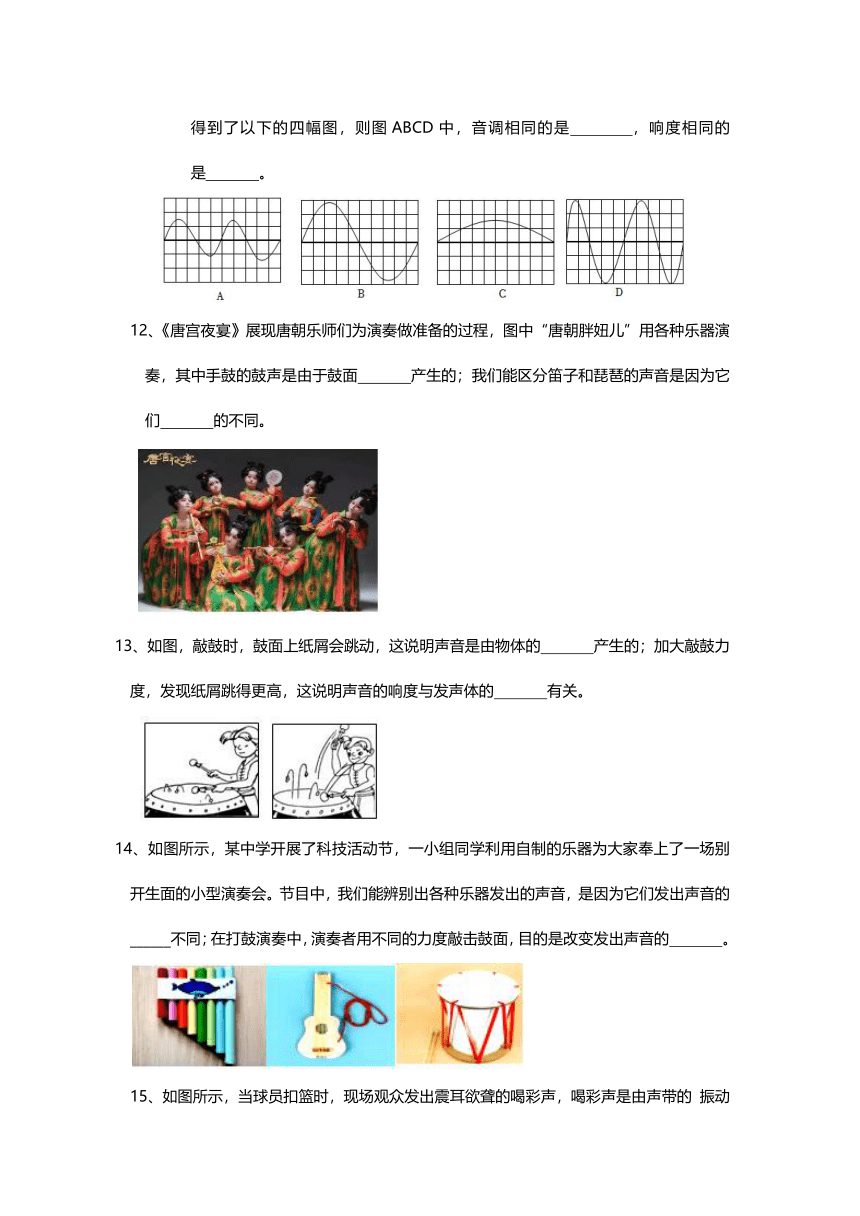 2023年暑假衔接练习沪粤版物理八年级上册   2.2我们怎样区分声音（续）（有答案）