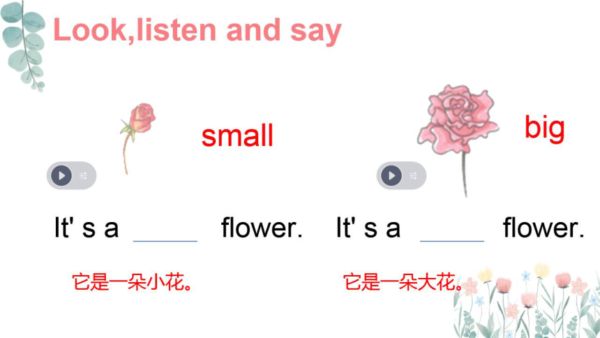 接力版四年级上册英语 Lesson 12 It’s a small flower同步课件（希沃版+图片版PPT)
