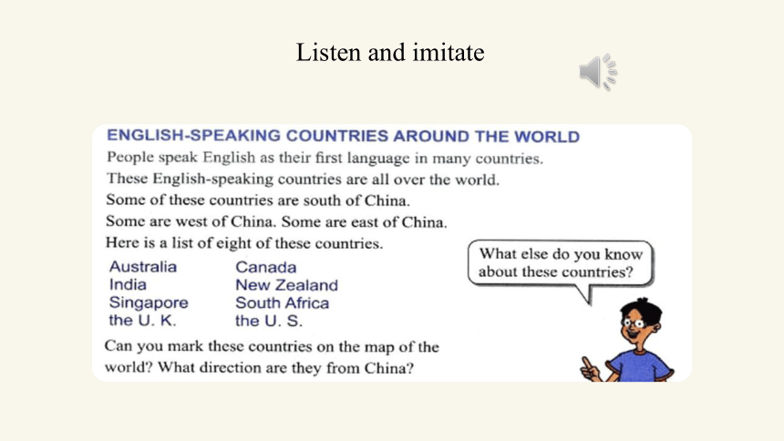 冀教版七年级上册 Unit 8 Lesson 48 English-speaking Countries 课件 (共27张PPT)