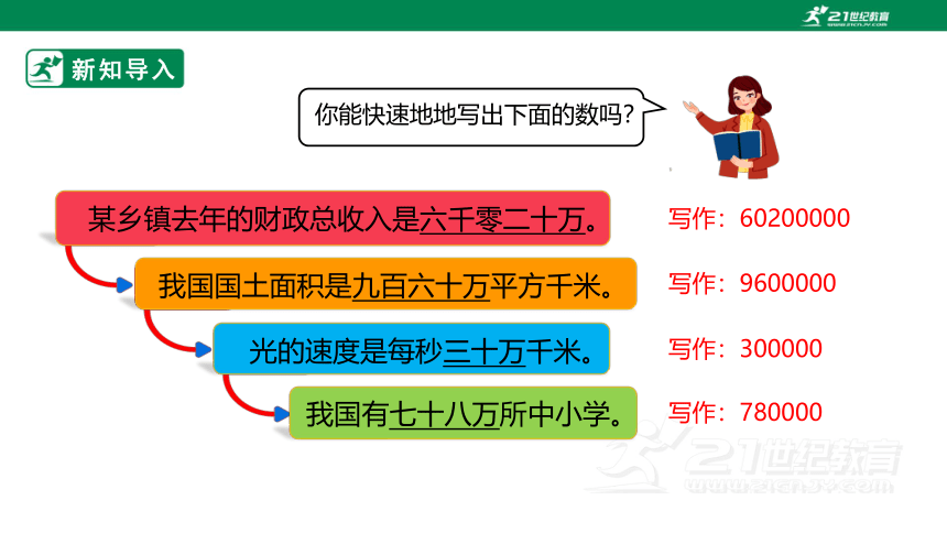 （2022秋季新教材）人教版小学数学四年级上册1.5《亿以内数的改写》PPT课件(共18张PPT)