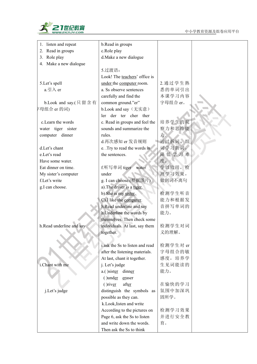 【课堂跟踪】Unit 1  My school A  Let’s talk &Let’s spell  教案