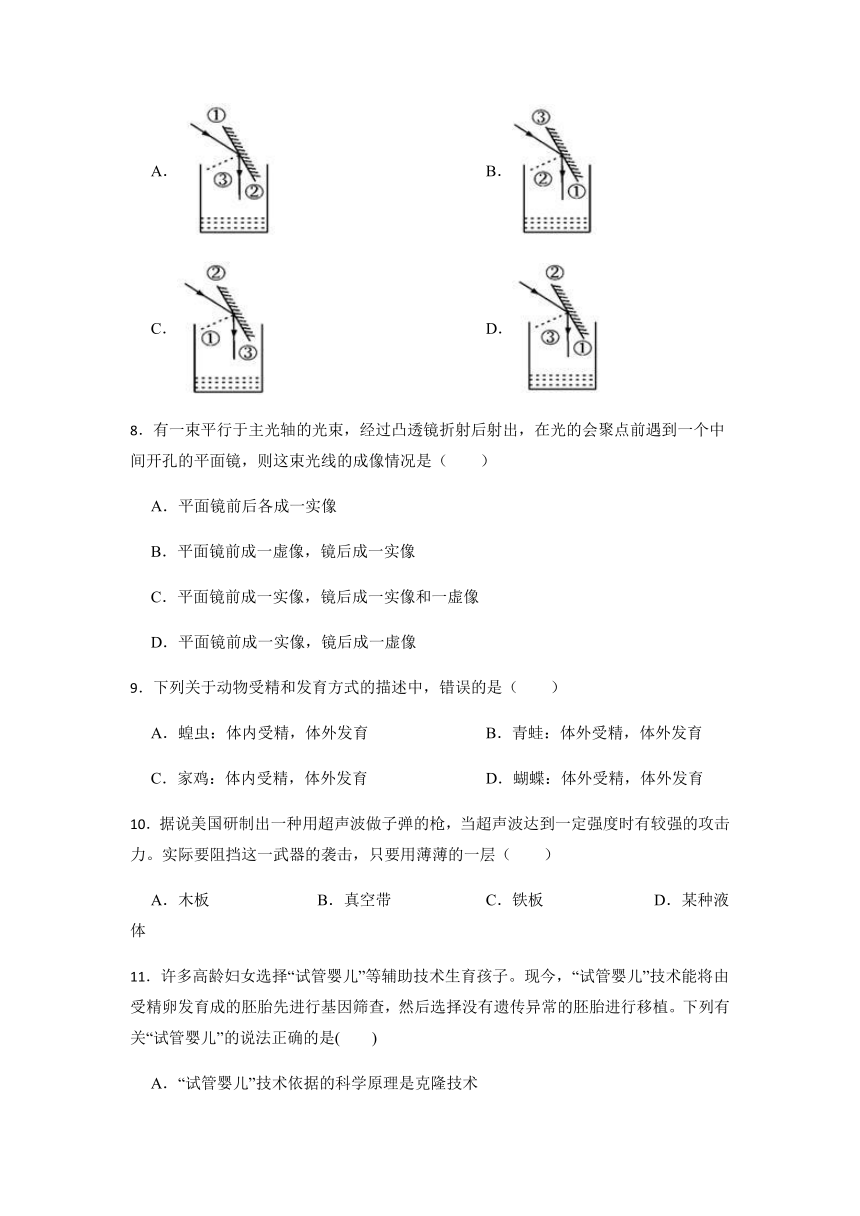 浙江省杭州市余杭区2021-2022学年浙教版科学七年级下册期中模拟卷（到第2章，含解析）