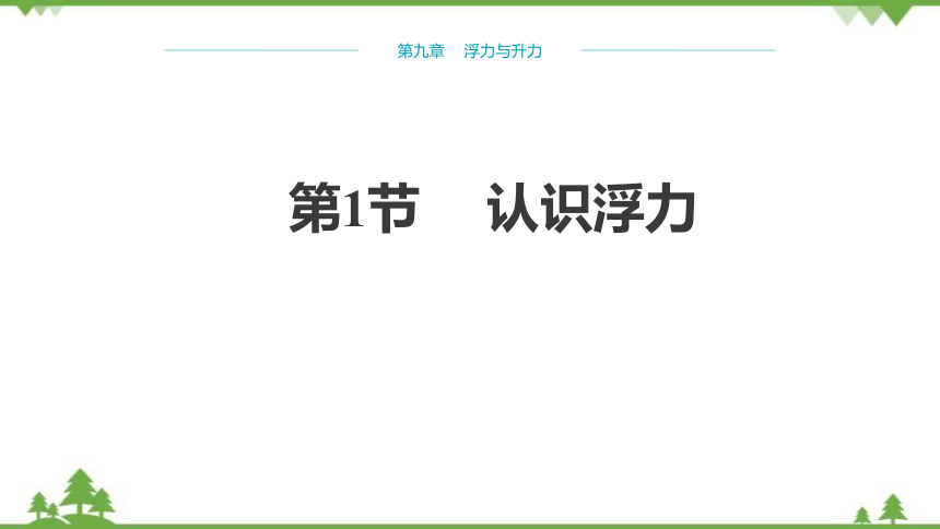 粤沪版物理八年级下册 第九章浮力与升力第1节认识浮力课件(共31张PPT)