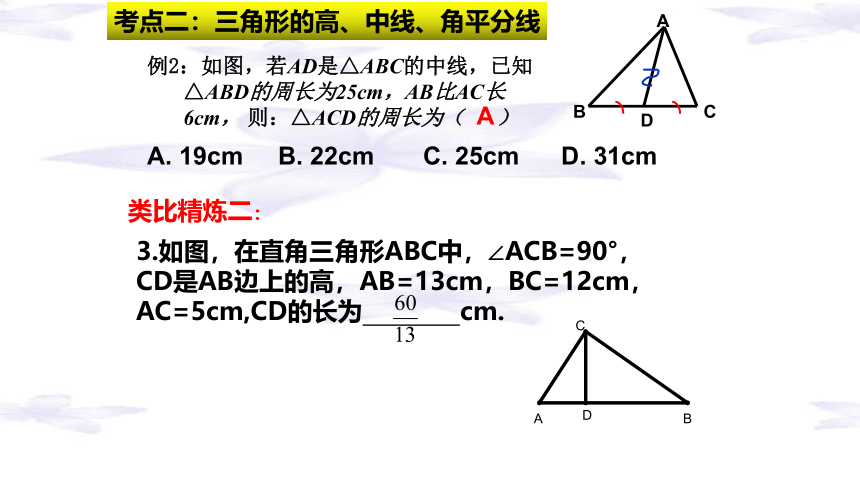 人教版八年级上册三角形复习课 课件(共20张PPT)