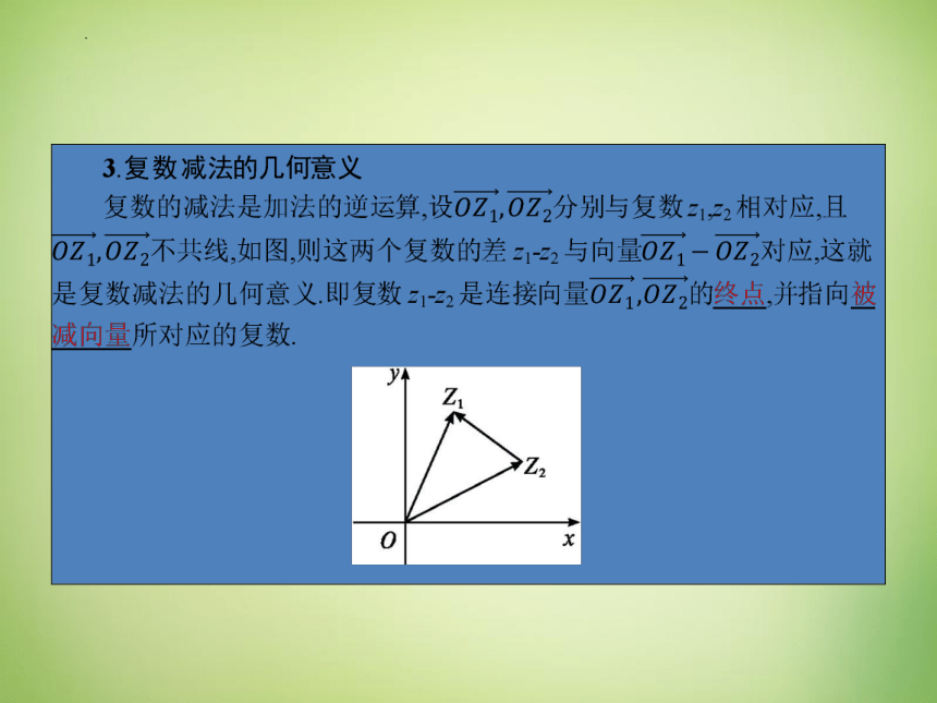 7.2.1复数代数形式的加、减运算及其几何意义 课件（共23张PPT）