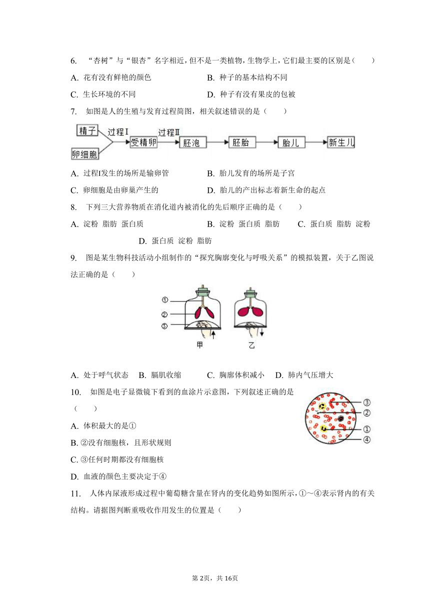 2022-2023学年湖北省十堰市郧西县八年级（下）期中生物试卷-普通用卷（含解析）