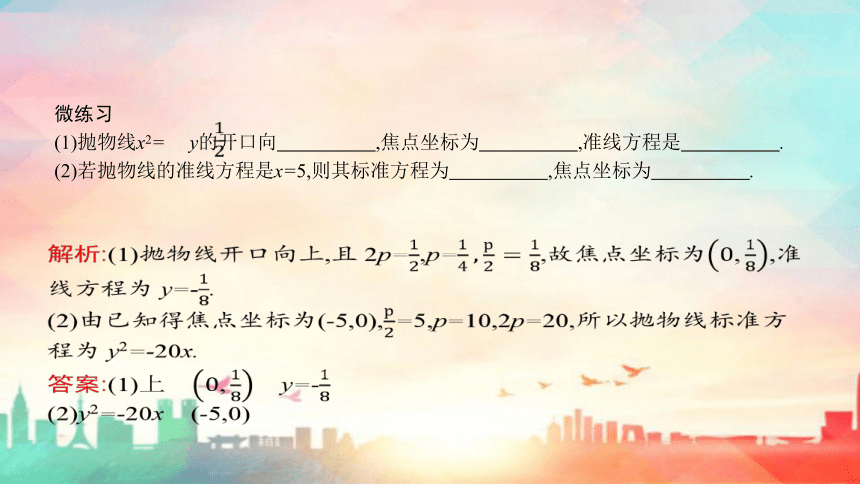 人教A版（2019）选择性必修 第一册第三章 圆锥曲线的方程3.3抛物线（共80张PPT）