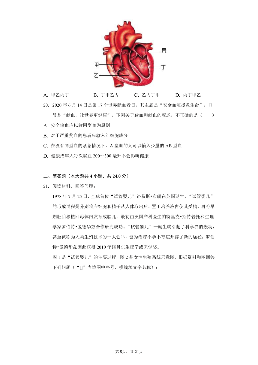 2021-2022学年河南省南阳市邓州市七年级（下）期中生物试卷（word版含解析）